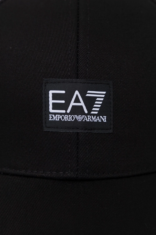 Αξεσουάρ Βαμβακερό καπέλο του μπέιζμπολ EA7 Emporio Armani 244202.2F101 μαύρο