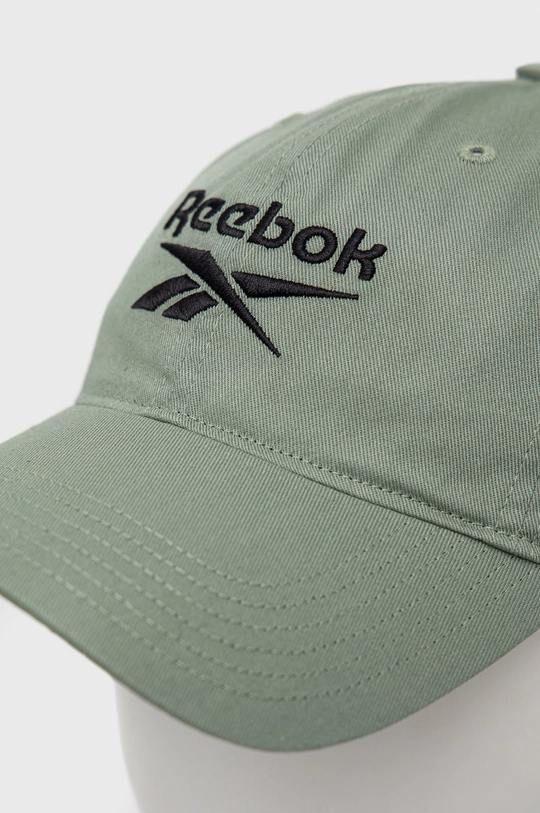 Reebok czapka bawełniana zielony