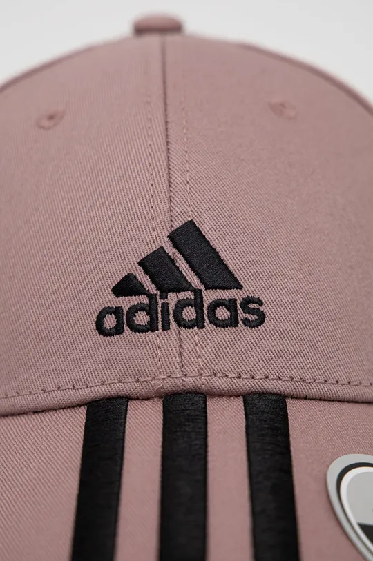 Καπέλο adidas Performance 3-stripes μωβ