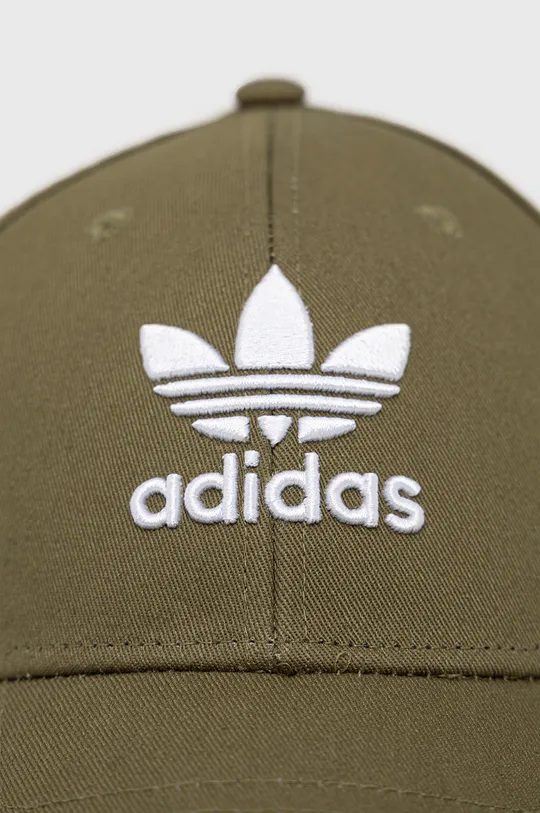 Bavlnená čiapka adidas Originals zelená