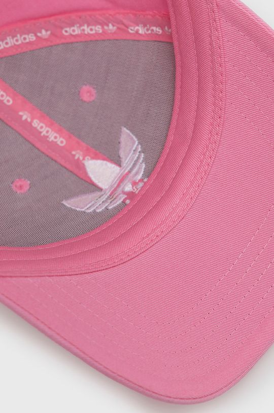 różowy adidas Originals czapka z daszkiem bawełniana
