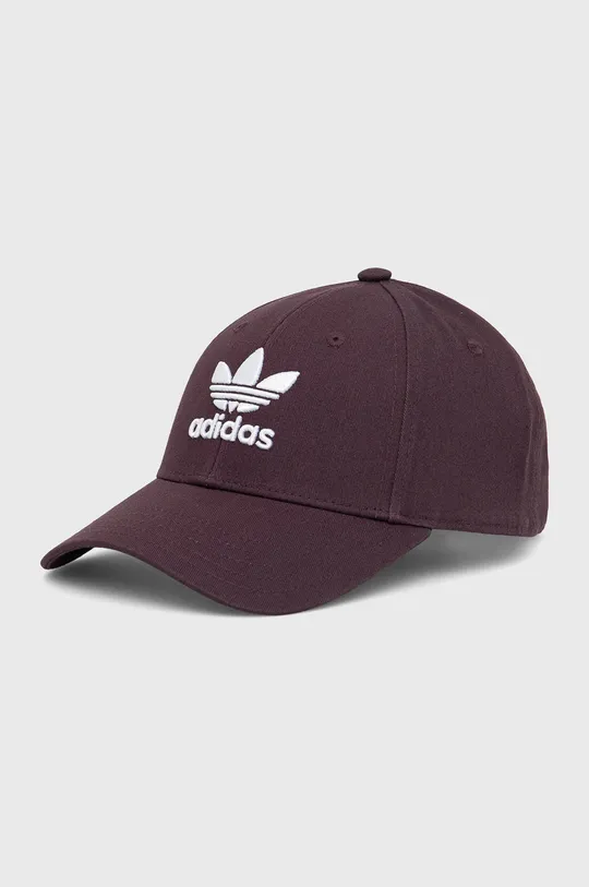 μωβ Βαμβακερό καπέλο του μπέιζμπολ adidas Originals Unisex