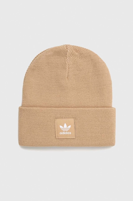 Čiapka adidas Originals stredne hrubá béžová HT1135