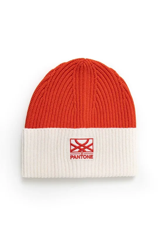 pomarańczowy United Colors of Benetton czapka z domieszką wełny x Pantone Unisex