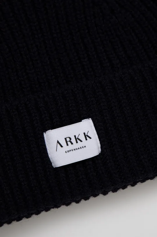 Вовняна шапка Arkk Copenhagen темно-синій
