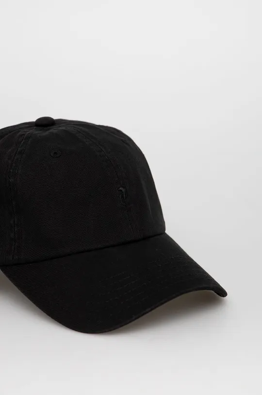 Βαμβακερό καπέλο του μπέιζμπολ Peak Performance μαύρο