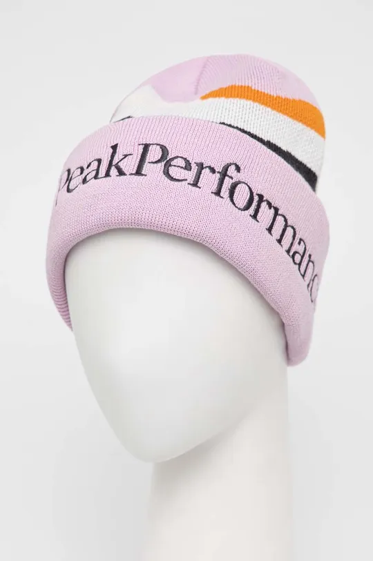Peak Performance czapka wełniana różowy