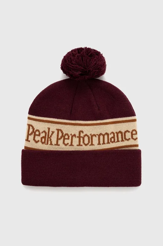 bordowy Peak Performance czapka Unisex
