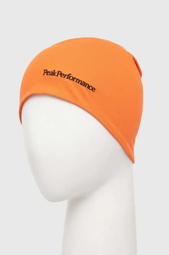 Peak Performance czapka bawełniana pomarańczowy