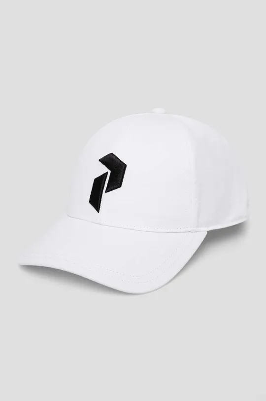 biały Peak Performance czapka z daszkiem bawełniana Unisex