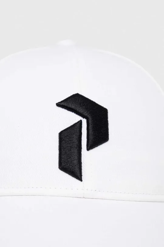 Βαμβακερό καπέλο του μπέιζμπολ Peak Performance λευκό