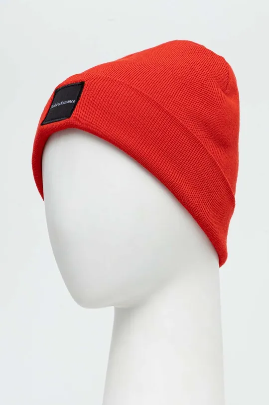 Peak Performance berretto in lana Switch rosso