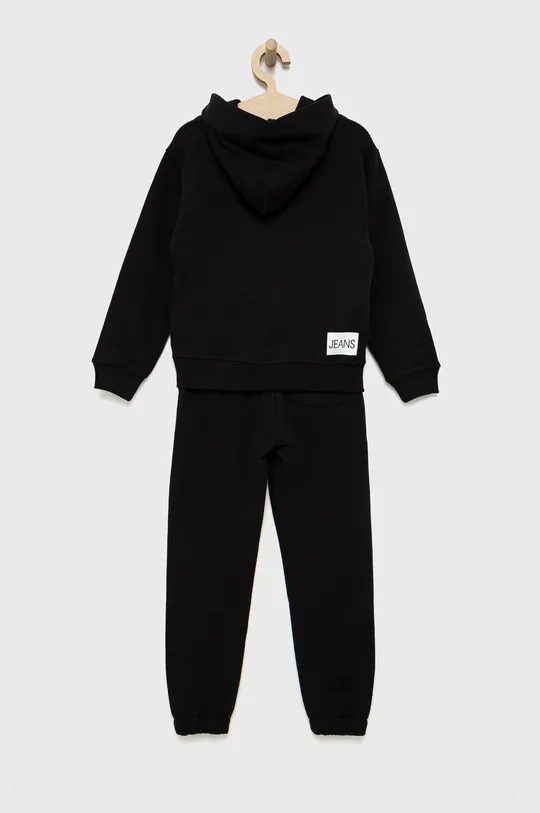 Παιδική βαμβακερή αθλητική φόρμα Calvin Klein Jeans μαύρο