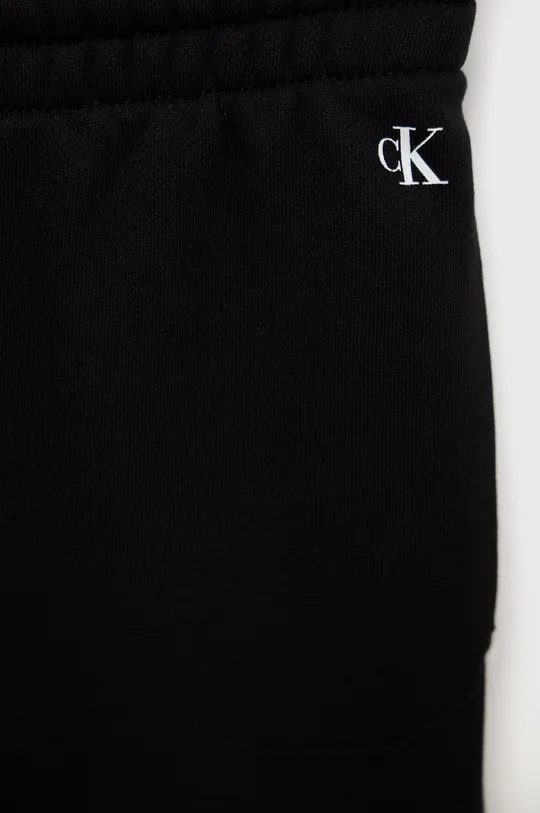 čierna Detská bavlnená tepláková súprava Calvin Klein Jeans