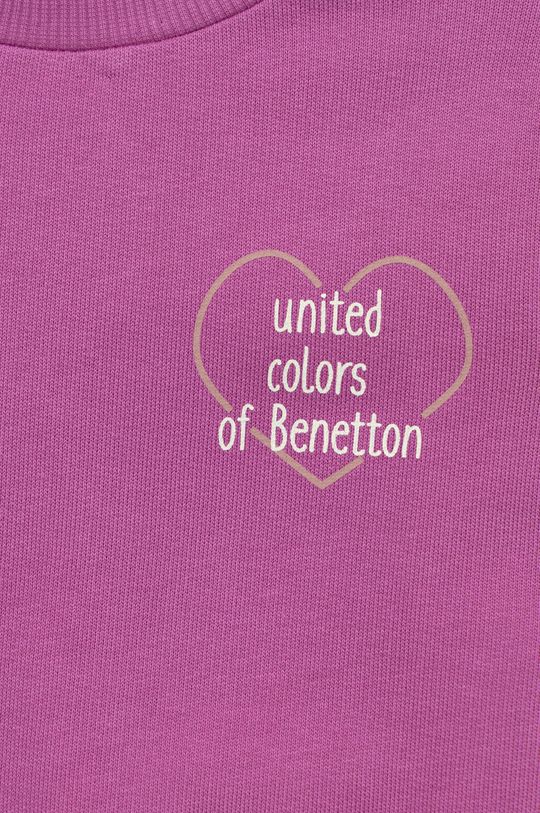 rózsaszín United Colors of Benetton gyrerek pamut melegitő