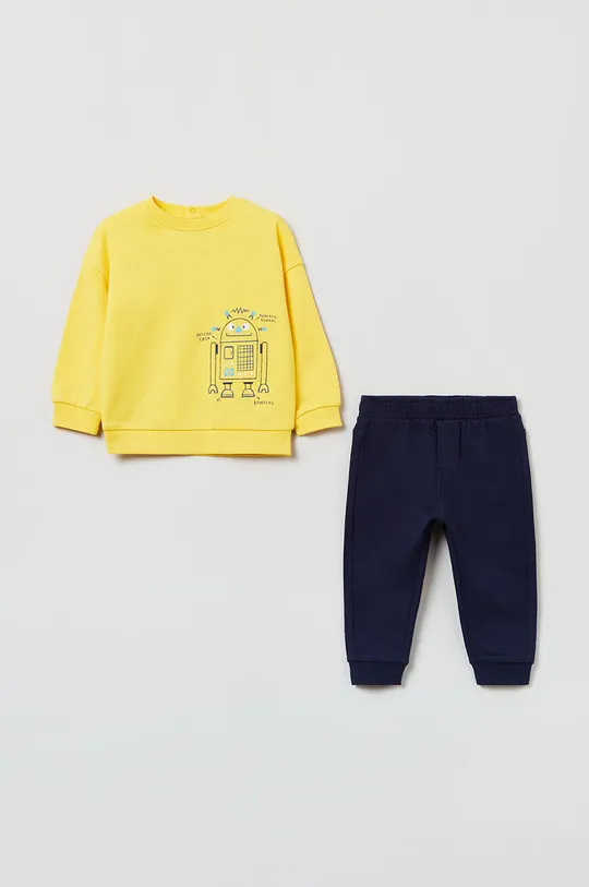 жёлтый Детский хлопковый спортивный костюм OVS Для мальчиков
