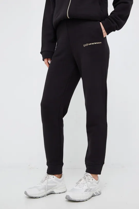 чёрный Хлопковый спортивный костюм EA7 Emporio Armani