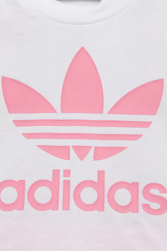 roza Pamučna dječja trenirka adidas Originals