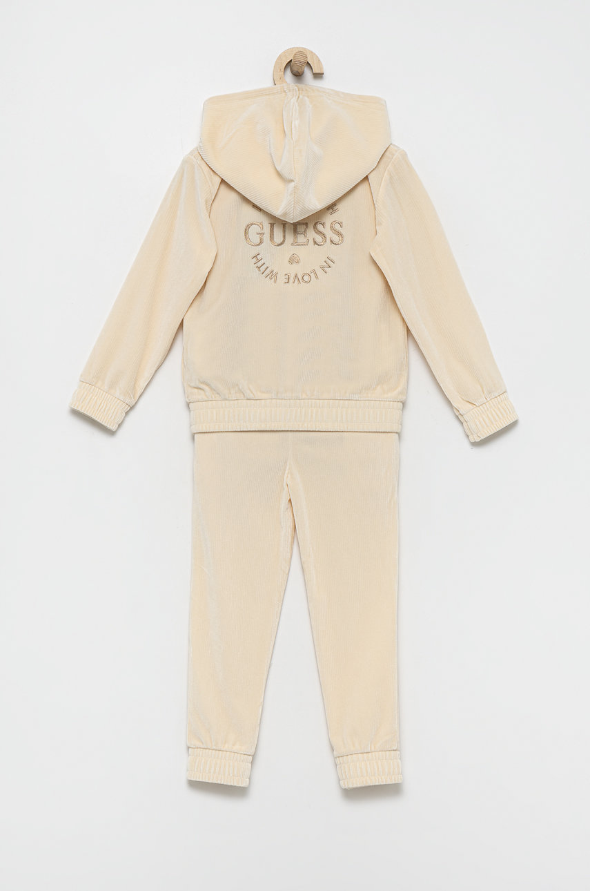 Guess dres dziecięcy kolor beżowy