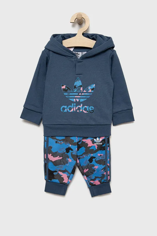блакитний Дитячий спортивний костюм adidas Originals Для дівчаток