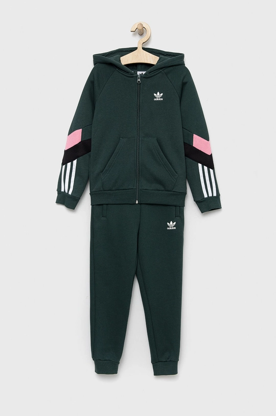 zelena Otroška trenirka adidas Originals Dekliški