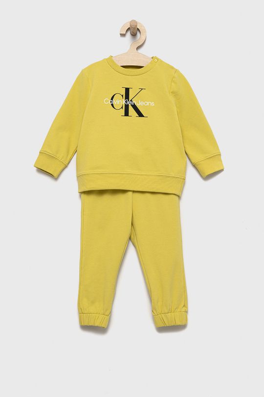 żółto - zielony Calvin Klein Jeans dres dziecięcy IN0IN00017.9BYY Dziecięcy