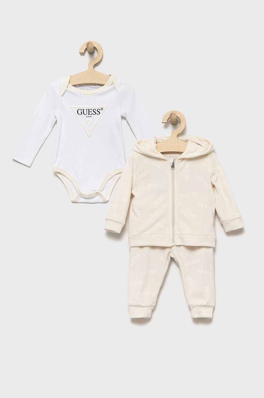 Guess dres dziecięcy kolor beżowy