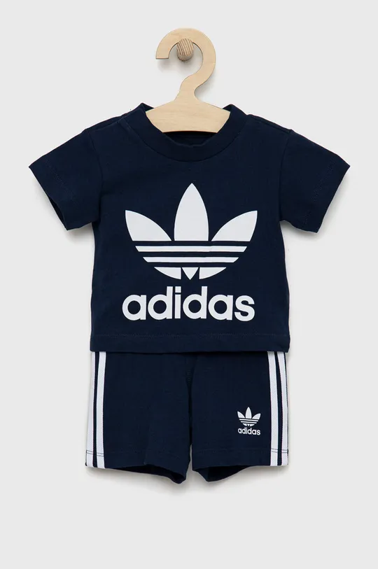 granatowy adidas Originals dres bawełniany niemowlęcy Dziecięcy