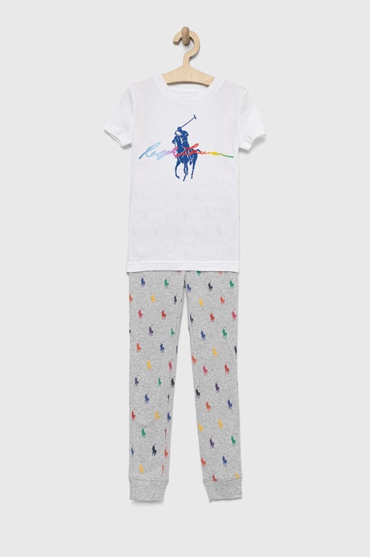 sivá Detské bavlnené pyžamo Polo Ralph Lauren Detský