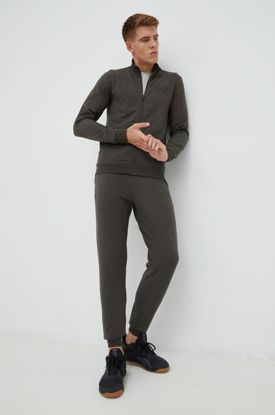 Спортивный костюм EA7 Emporio Armani мужской цвет чёрный | ANSWEAR.ua