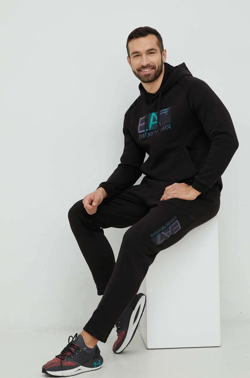Спортивный костюм EA7 Emporio Armani мужской цвет чёрный | ANSWEAR.ua
