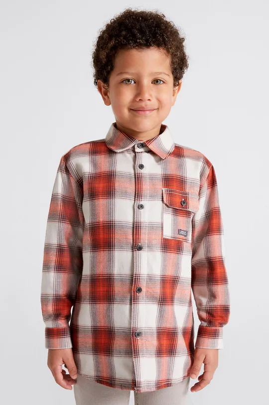 κόκκινο Παιδικό βαμβακερό πουκάμισο Mayoral Για αγόρια