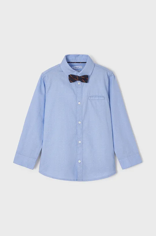 Детская хлопковая рубашка Mayoral голубой