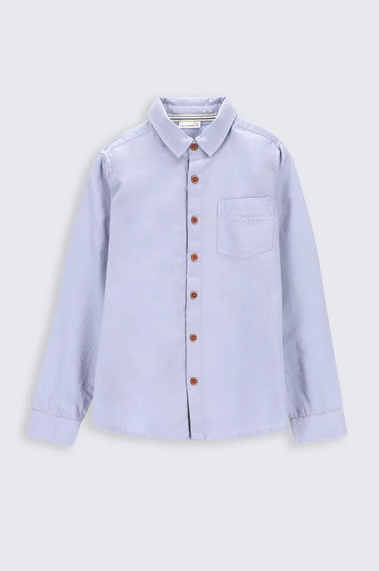 modrá Detská bavlnená košeľa Coccodrillo Chlapčenský