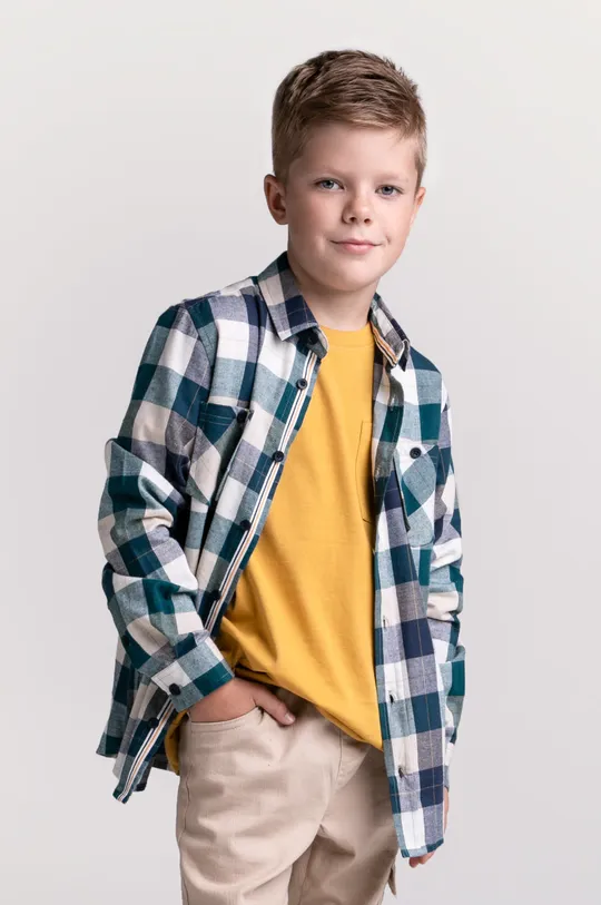 πολύχρωμο Παιδικό βαμβακερό πουκάμισο Coccodrillo Για αγόρια