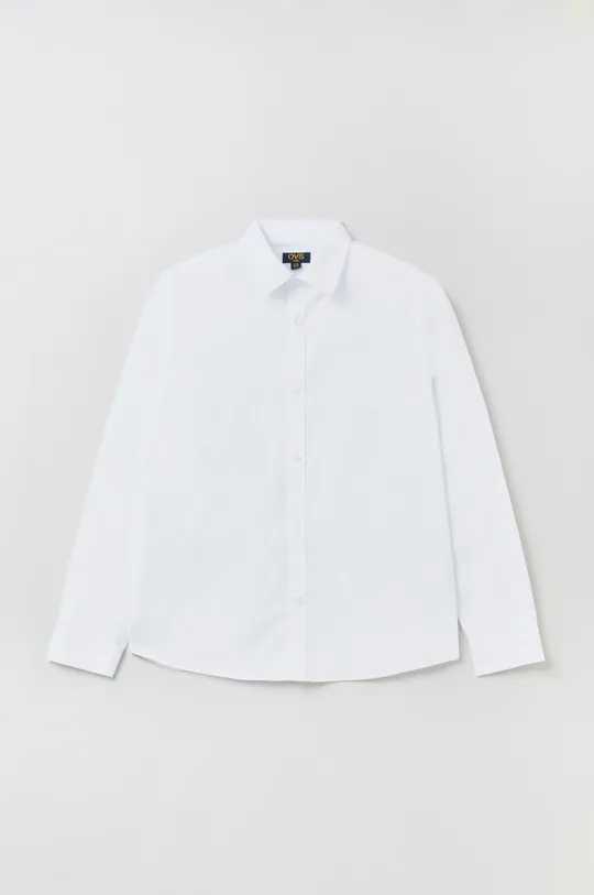 белый Детская хлопковая рубашка OVS Для мальчиков