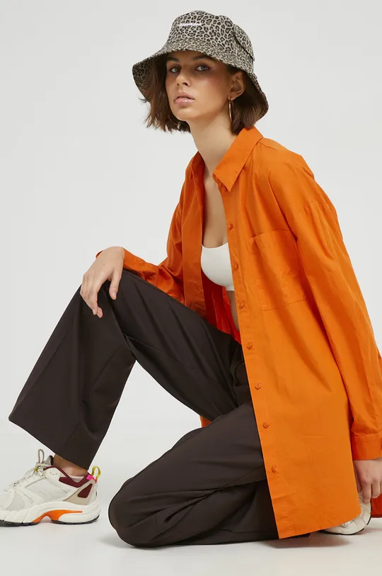 πορτοκαλί Βαμβακερό πουκάμισο Vero Moda Γυναικεία