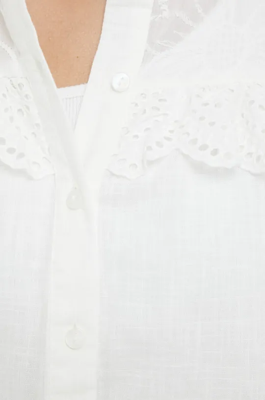 Bavlnená košeľa Vila biela
