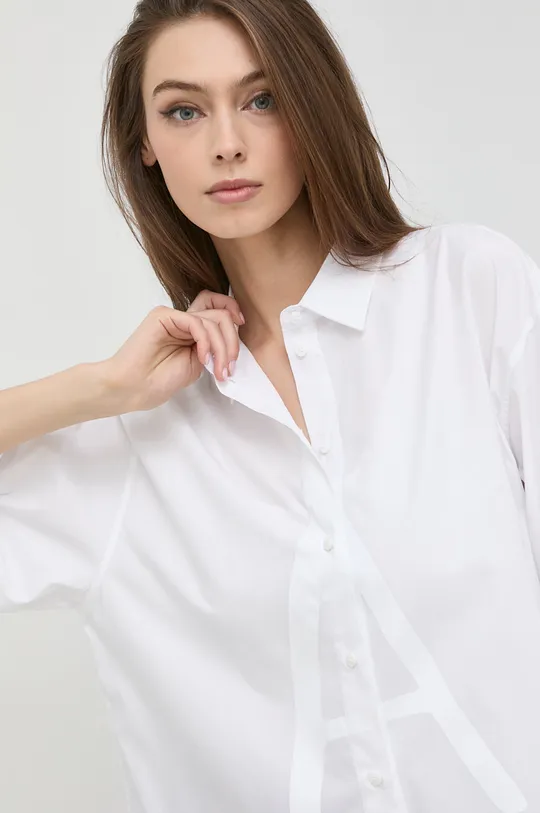 biały Armani Exchange koszula bawełniana 6LYC09.YNWQZ