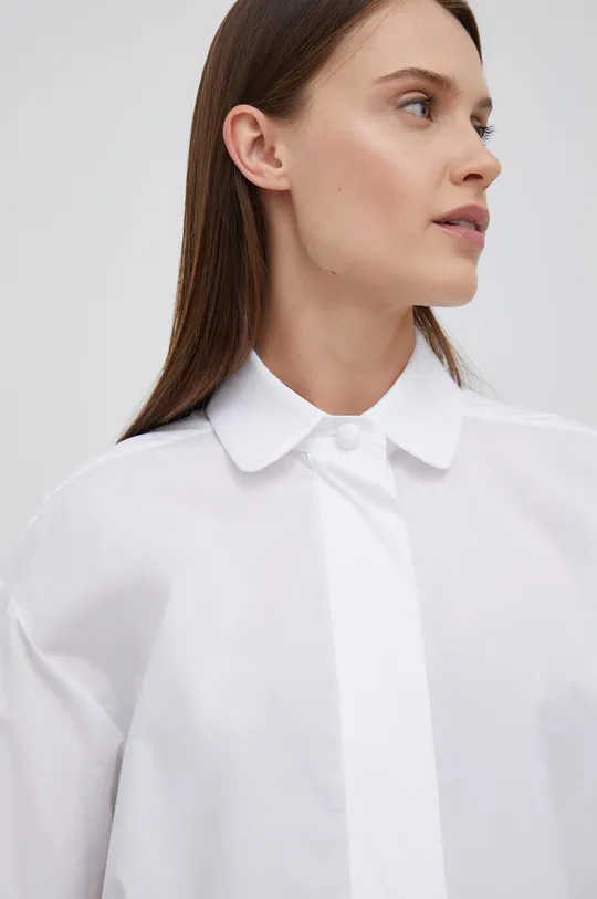 bijela Pamučna košulja Emporio Armani Ženski