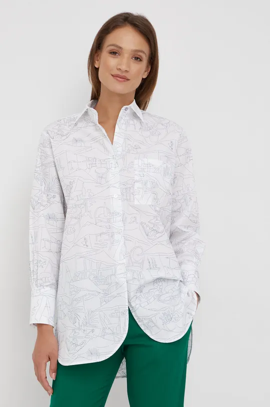 λευκό Βαμβακερό πουκάμισο PS Paul Smith Γυναικεία