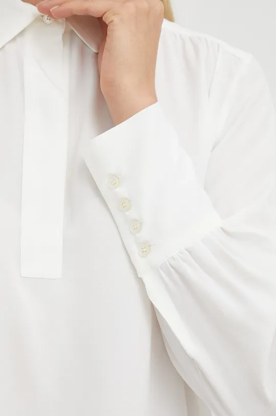 Блузка з домішкою шовку Marella білий