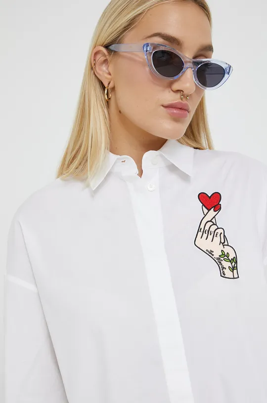 biały Love Moschino koszula Damski