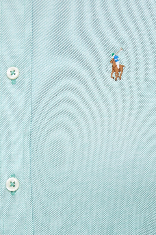 Хлопковая рубашка Polo Ralph Lauren зелёный