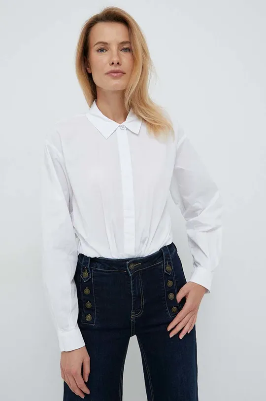 λευκό Βαμβακερό πουκάμισο DKNY Γυναικεία