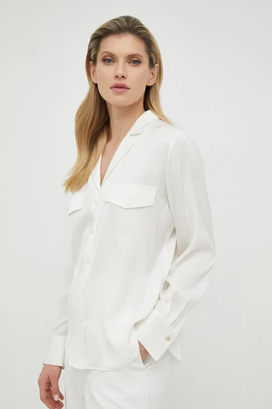λευκό Μεταξωτό πουκάμισο BOSS Γυναικεία