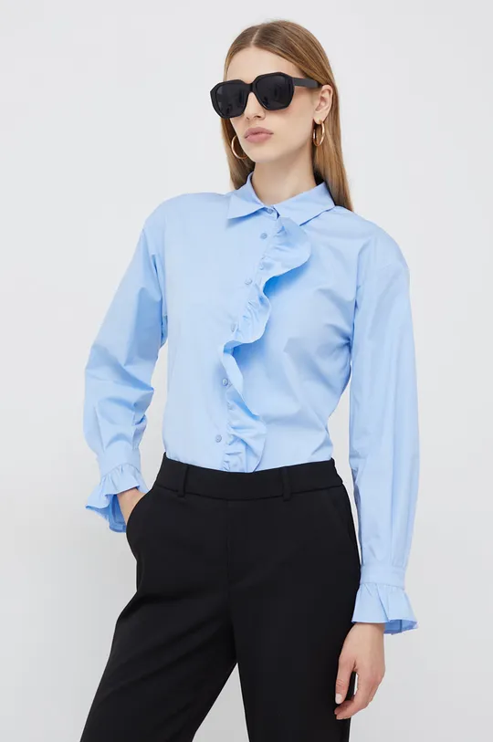μπλε Βαμβακερό πουκάμισο Pennyblack Γυναικεία