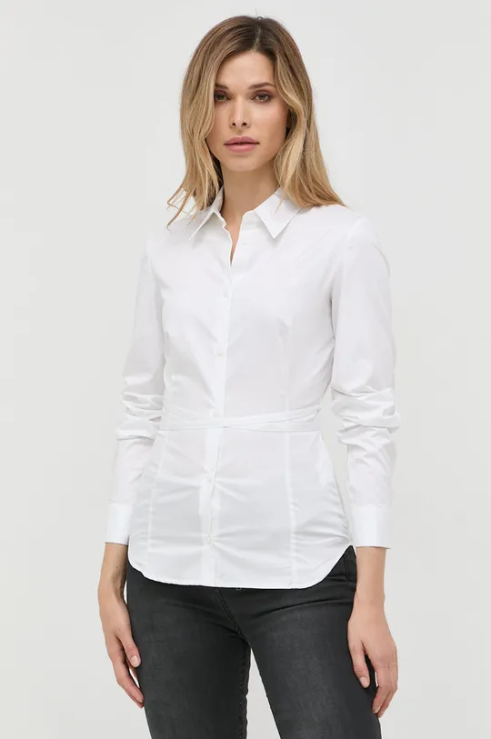 λευκό Βαμβακερό πουκάμισο Trussardi