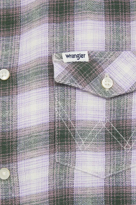 Βαμβακερό πουκάμισο Wrangler μωβ