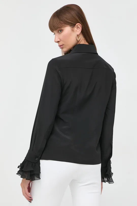 črna Svilena srajca Luisa Spagnoli